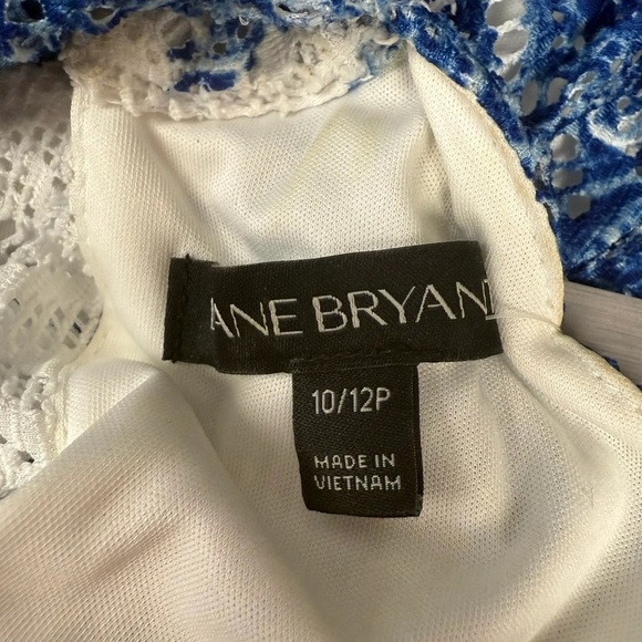 Lane Bryant Blue Floral Lace Maxi Dress - Size 10/12 Petite - Picture 4 of 4